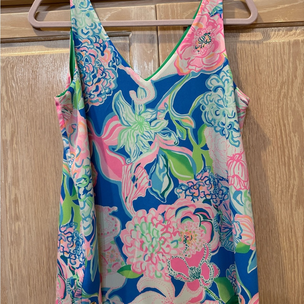Lilly Pulitzer reversible Blue and Pink Floral top